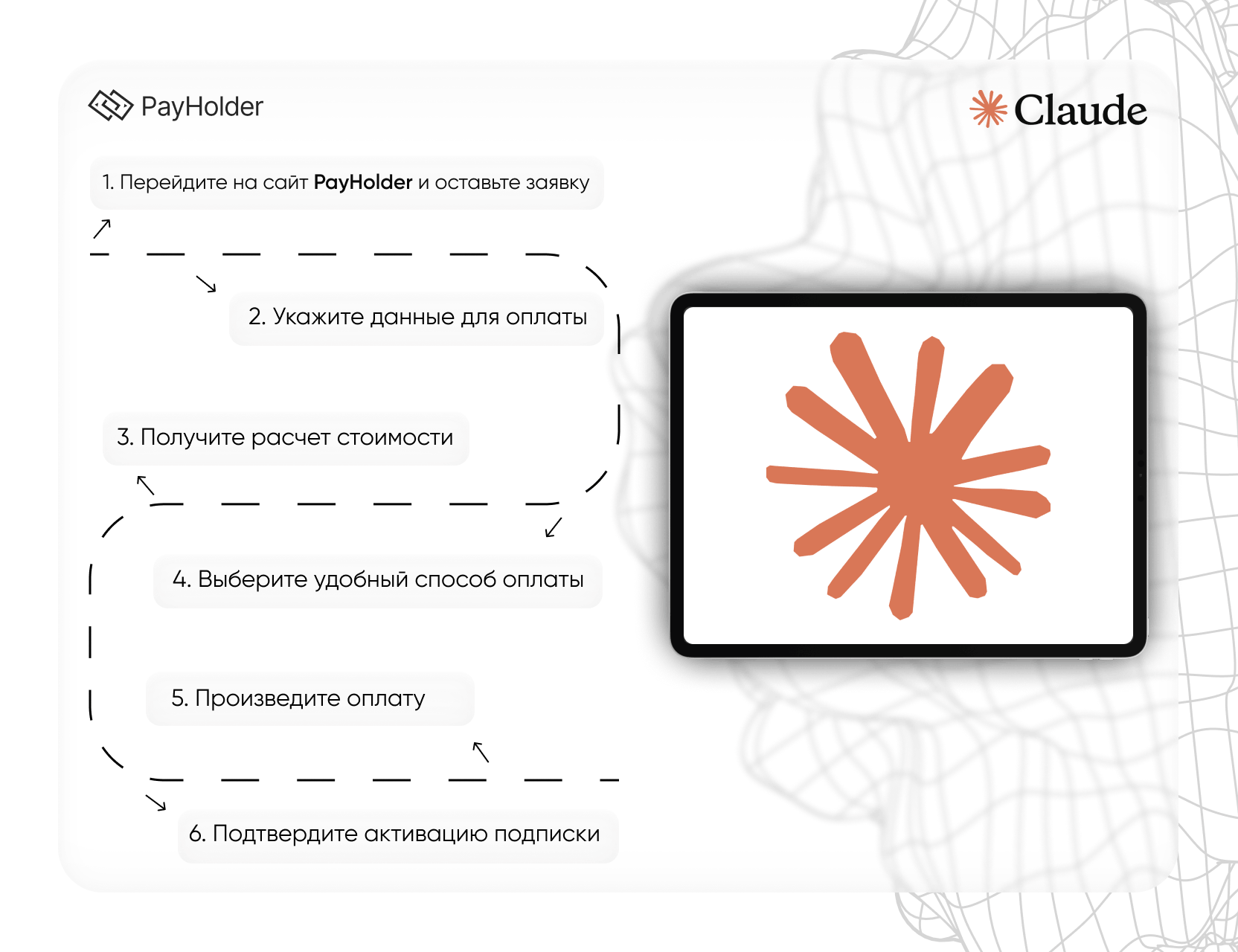 Как оплатить Claude  через Payholder