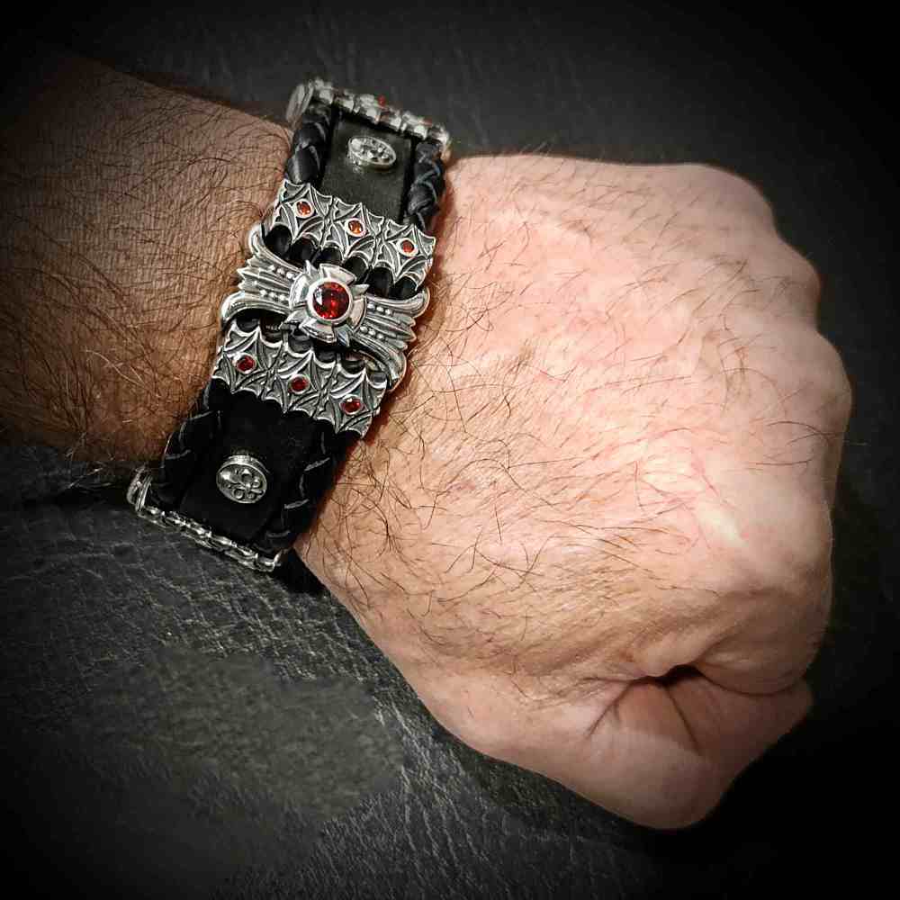браслет для мужчины, мужской серебряный браслет, брутальный браслет.