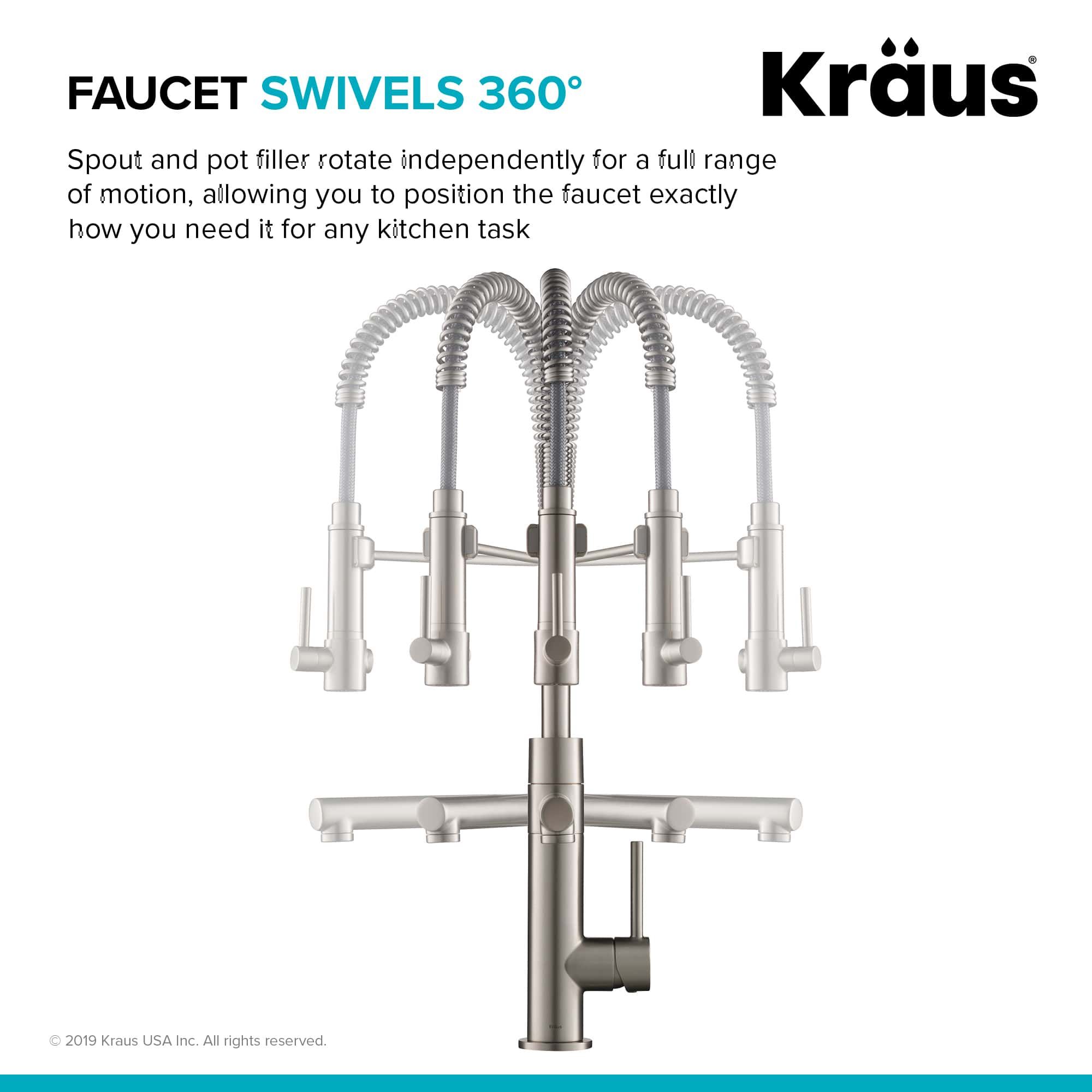 Кухонний змішувач Kraus KPF-1603SFS - изображение 13