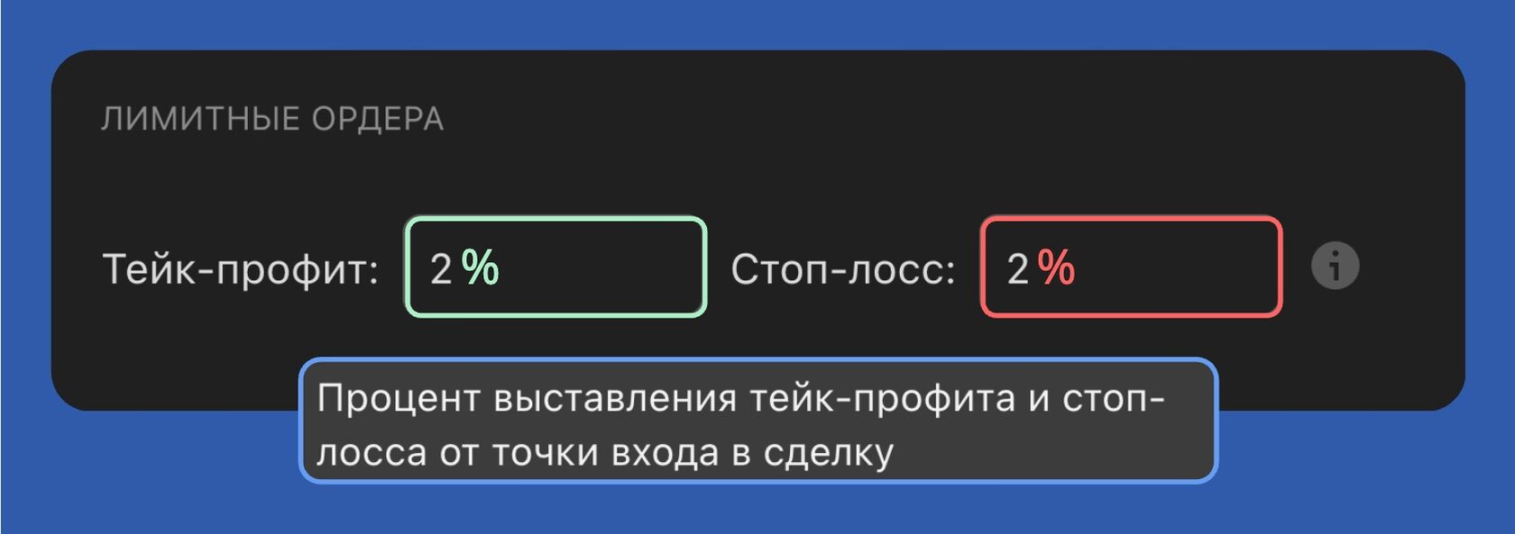 Лимитные ордера ТП СЛ
