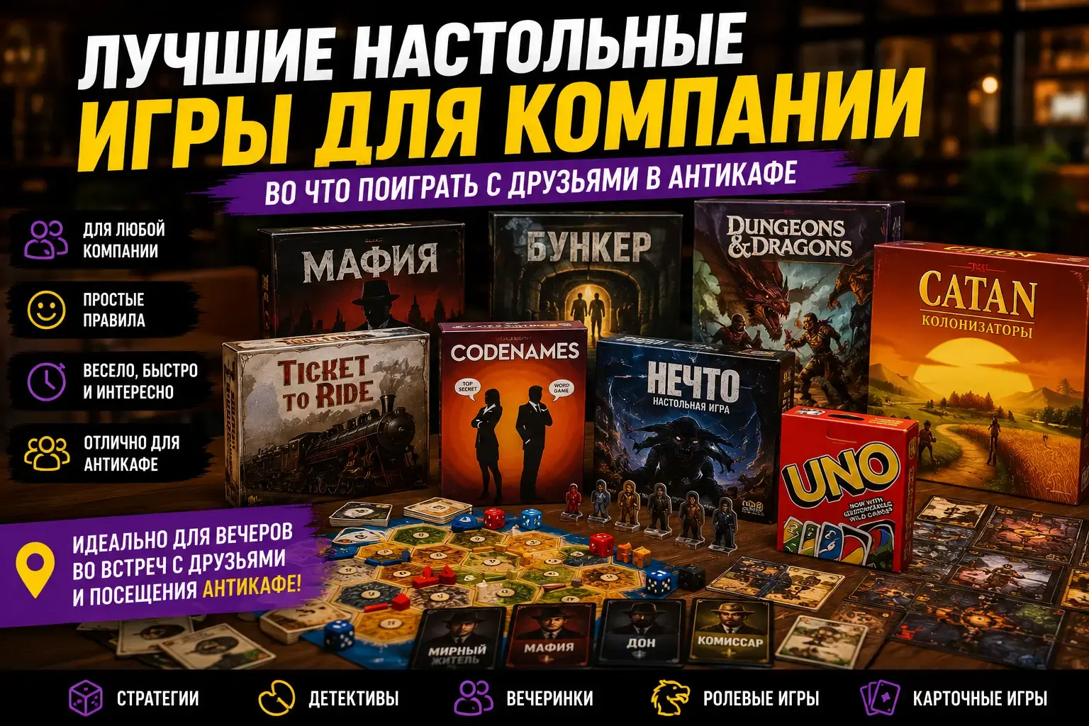 Лучшие настольные игры для компании