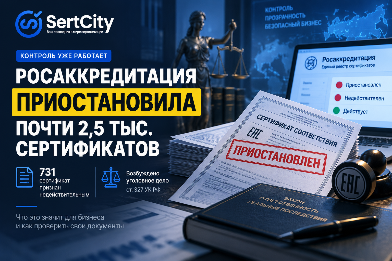 Росаккредитация проверяет сертификаты соответствия в 2026 году — почти 2,5 тыс. документов приостановлены