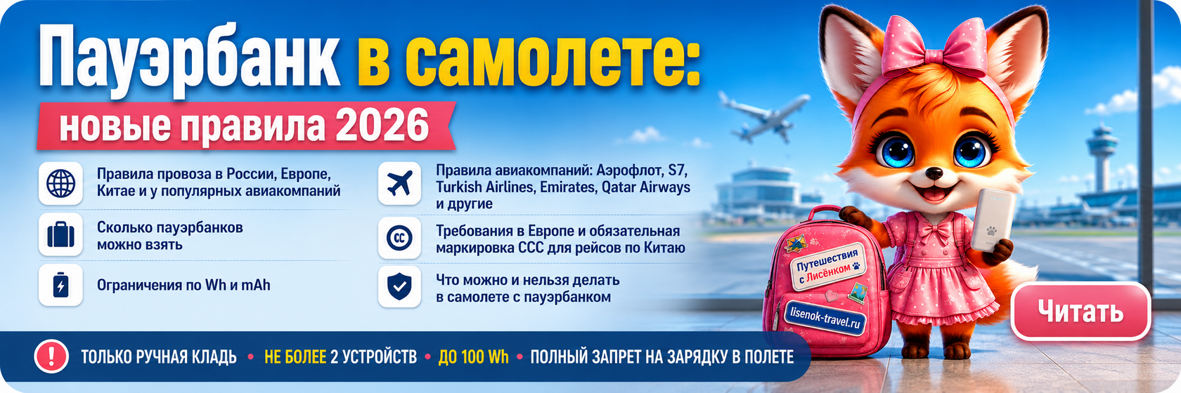 Правила провоза пауэрбанков в самолете 