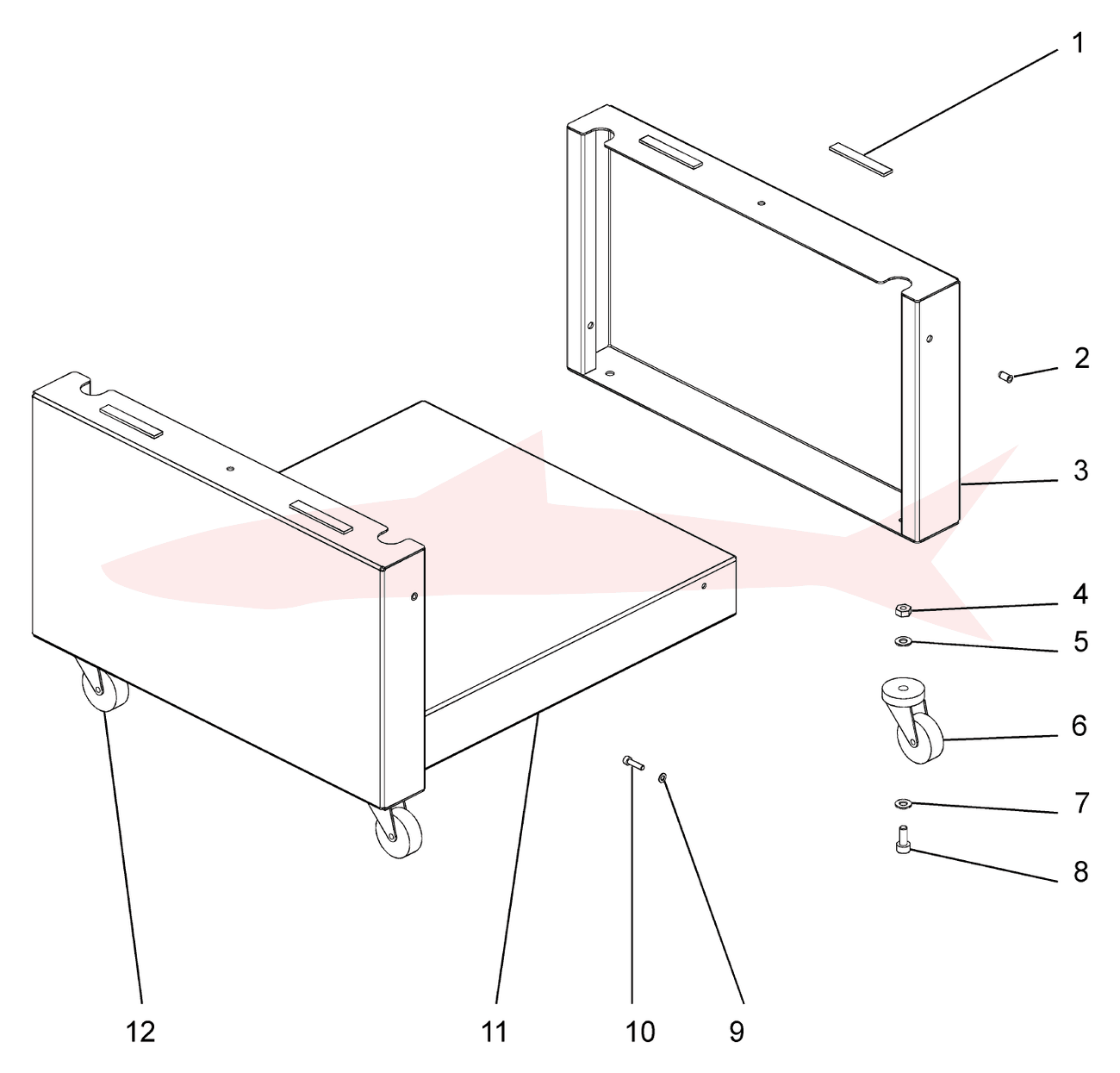 Foldnak 40 ST01 Stand — схема деталей