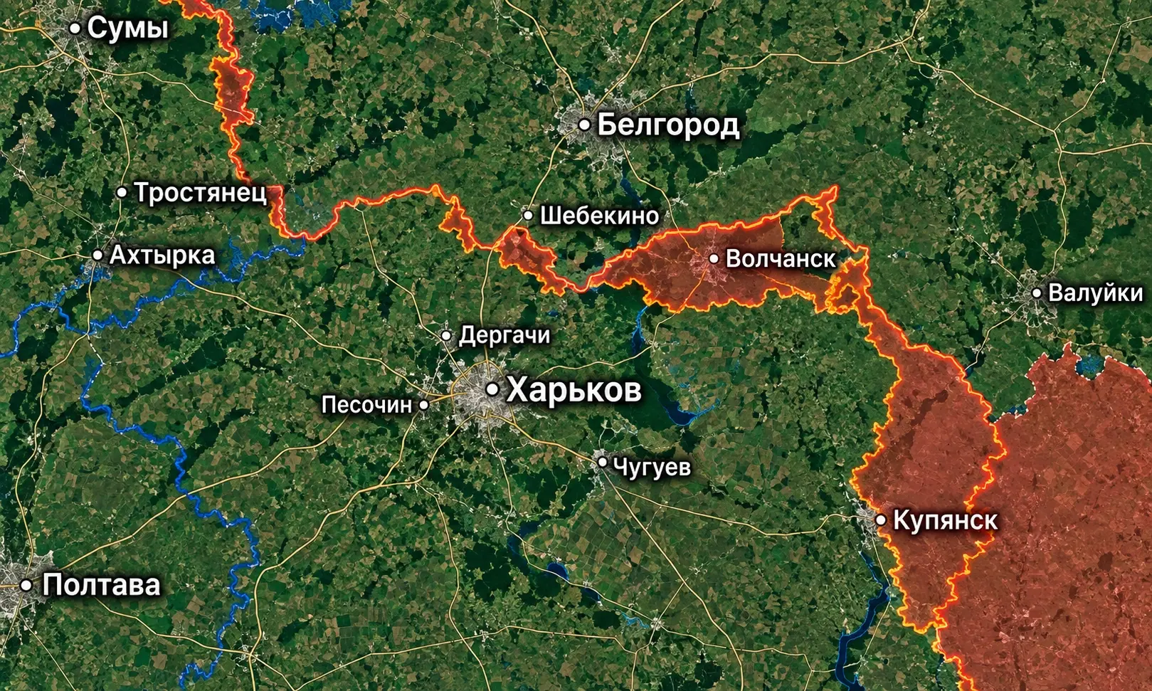 Карта Добропольского и Волчанского направлений на 15 сентября 2026 года