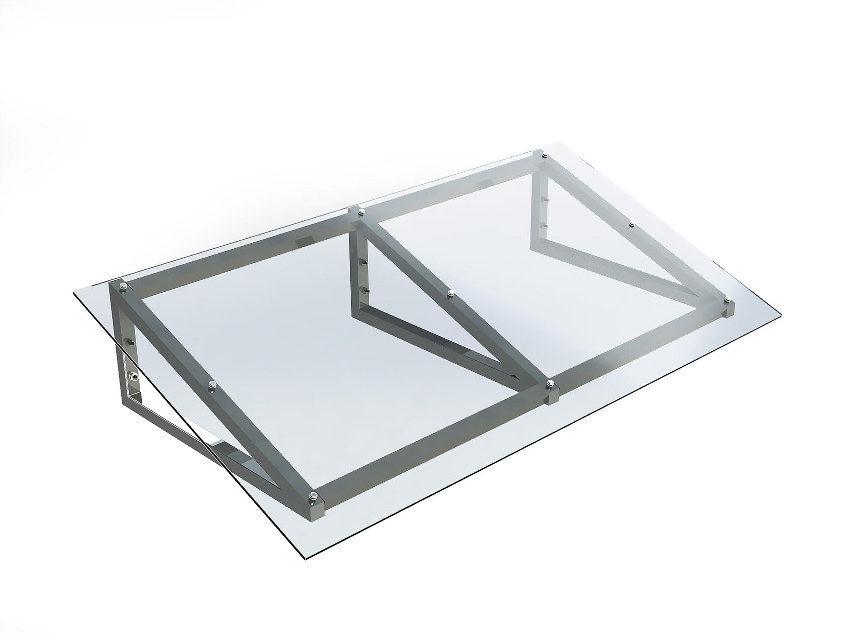 козырёк на металлокаркасе