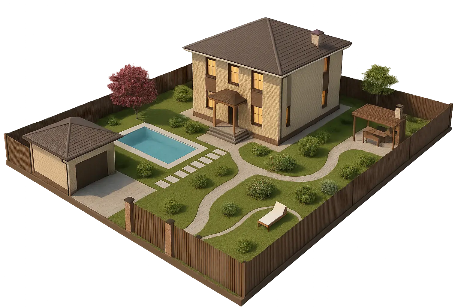 Проект дома из керамических блоков, деревня Дубки, Московская область