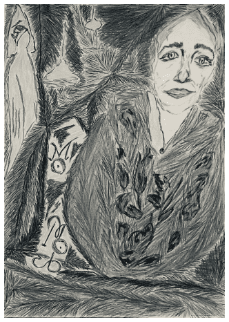 Эскиз на бумаге карандашом