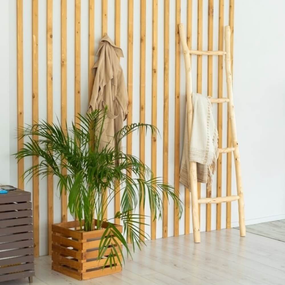 деревянная лестница вешалка