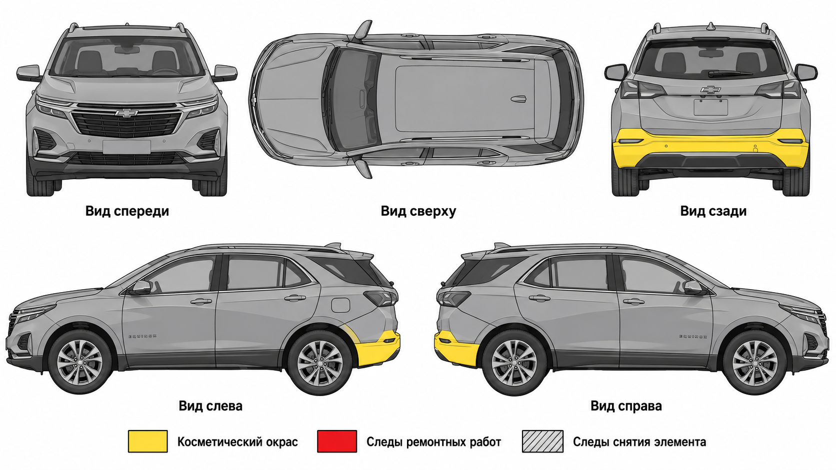 Карта ЛКП Chevrolet Equinox