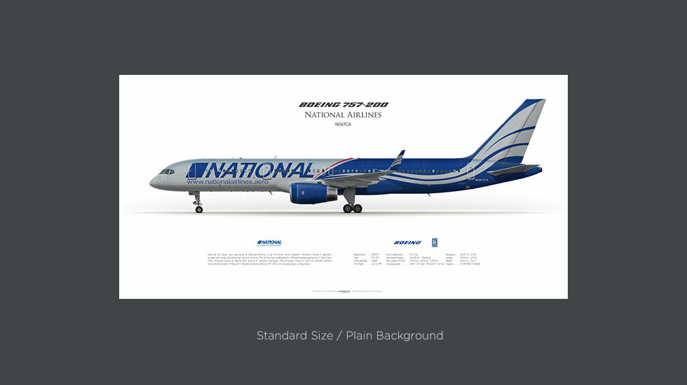 National Airlines Boeing 757‑200 N567CA | Aviaposter
