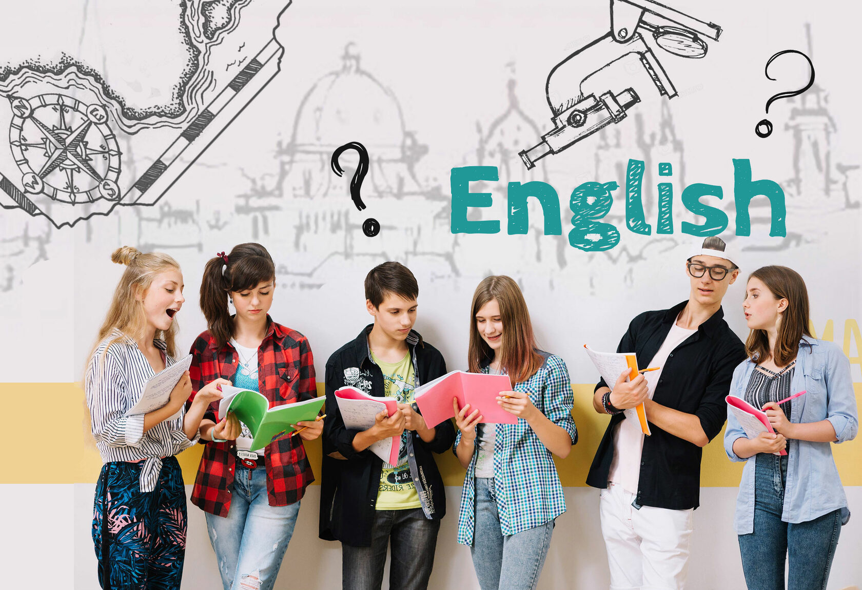 Подростки изучают английский язык
