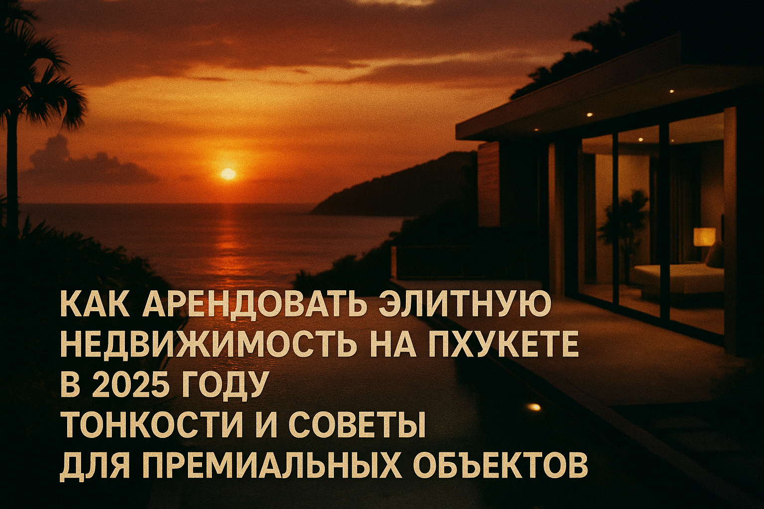 Представьте: вы просыпаетесь в пентхаусе с панорамным видом на Андаманское море, завтракаете в приватном саду виллы, а день проводите в спа премиум-кондо — это и есть элитная недвижимость на Пхукете. Я живу на Пхукете 10 лет и знаю, что аренда премиум-объ
