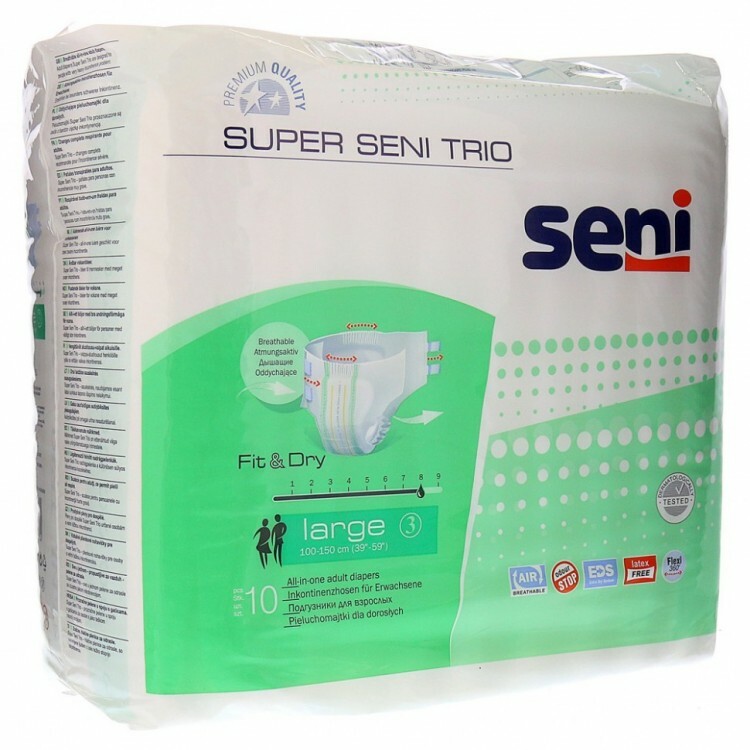 Супер сени. Подгузники урологические Seni super large 3 №30 шт. Подгузники super Seni Trio. Seni super Seni Trio l 10 шт. Seni super Trio подгузники размер l 10 шт.