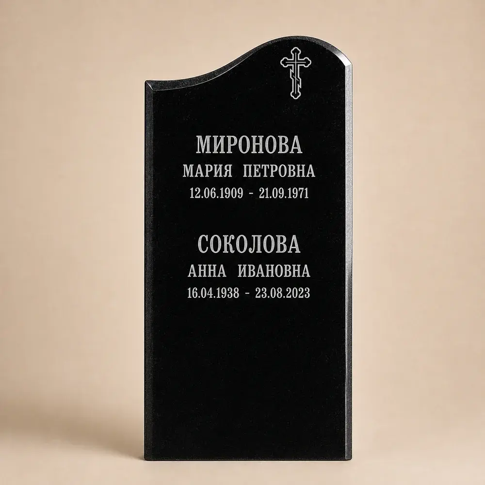 Оформление памятника 80×40 см — работа мастерской № 355