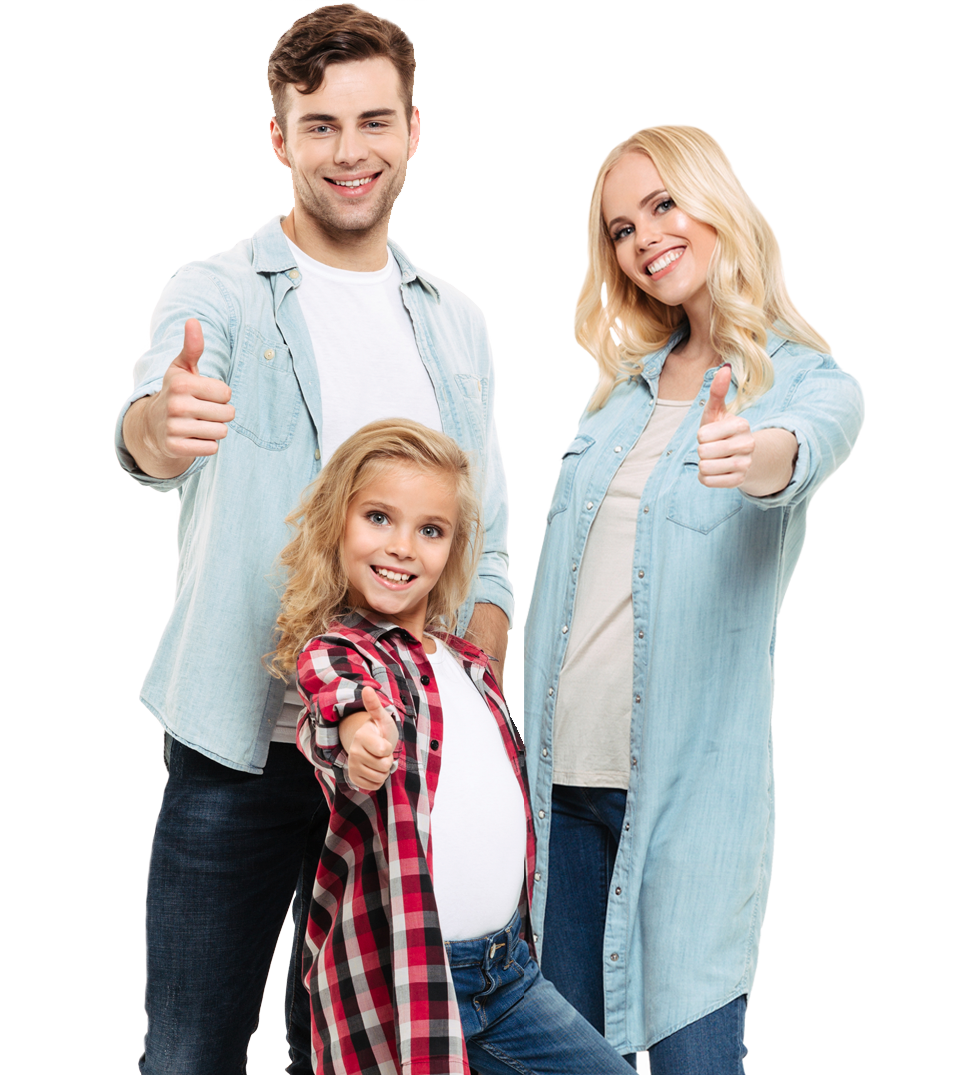 Фотография довольной семьи