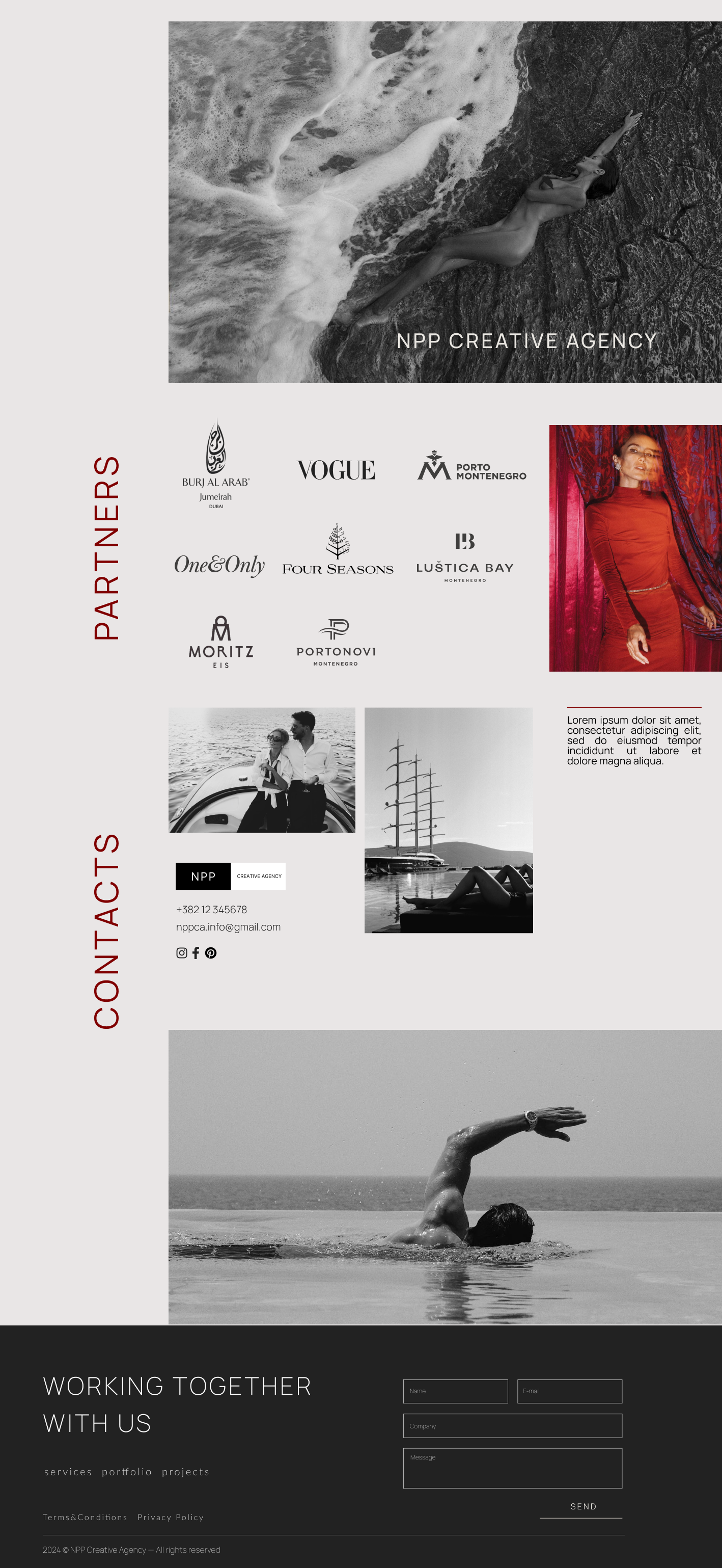 Studio identity — landing concept