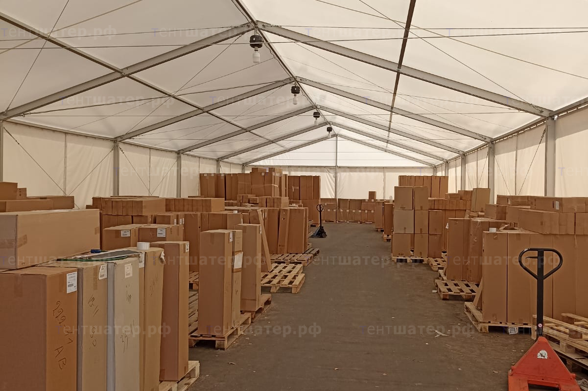 Складские павильоны 12×30 и 10×30 для производственной компании в Москве — эксплуатация