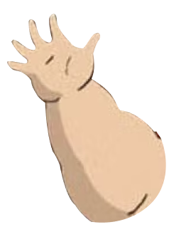 cartoon child`s hand waves