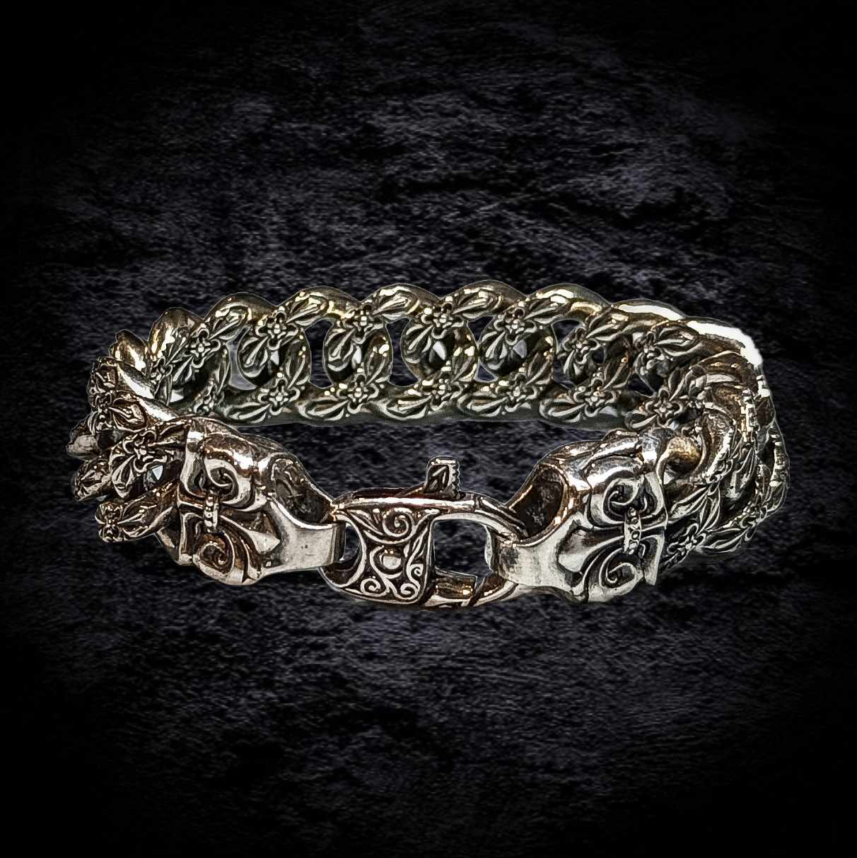 мужской браслет из серебра, браслет для мужчины, серебряный браслет.