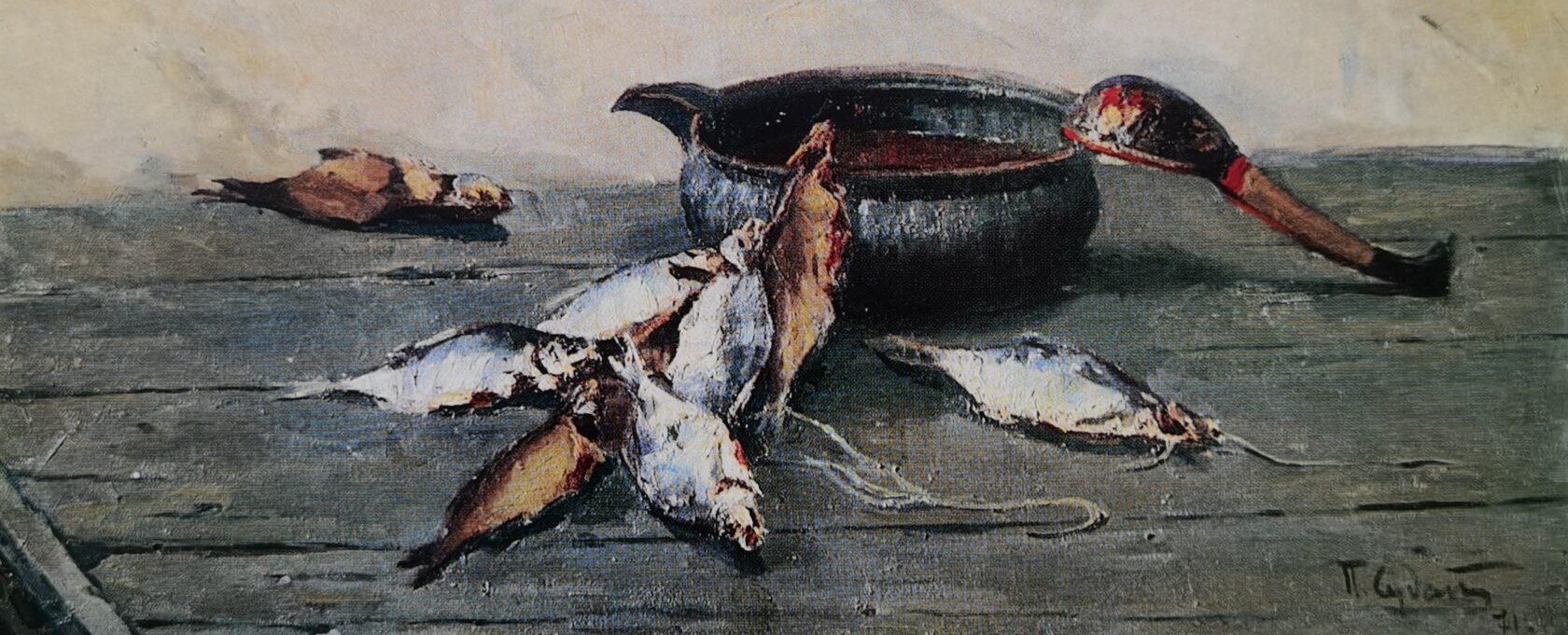 Натюрморт. Вяленая рыба, 1971 г.