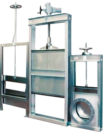 Щитовые затворы для канализации