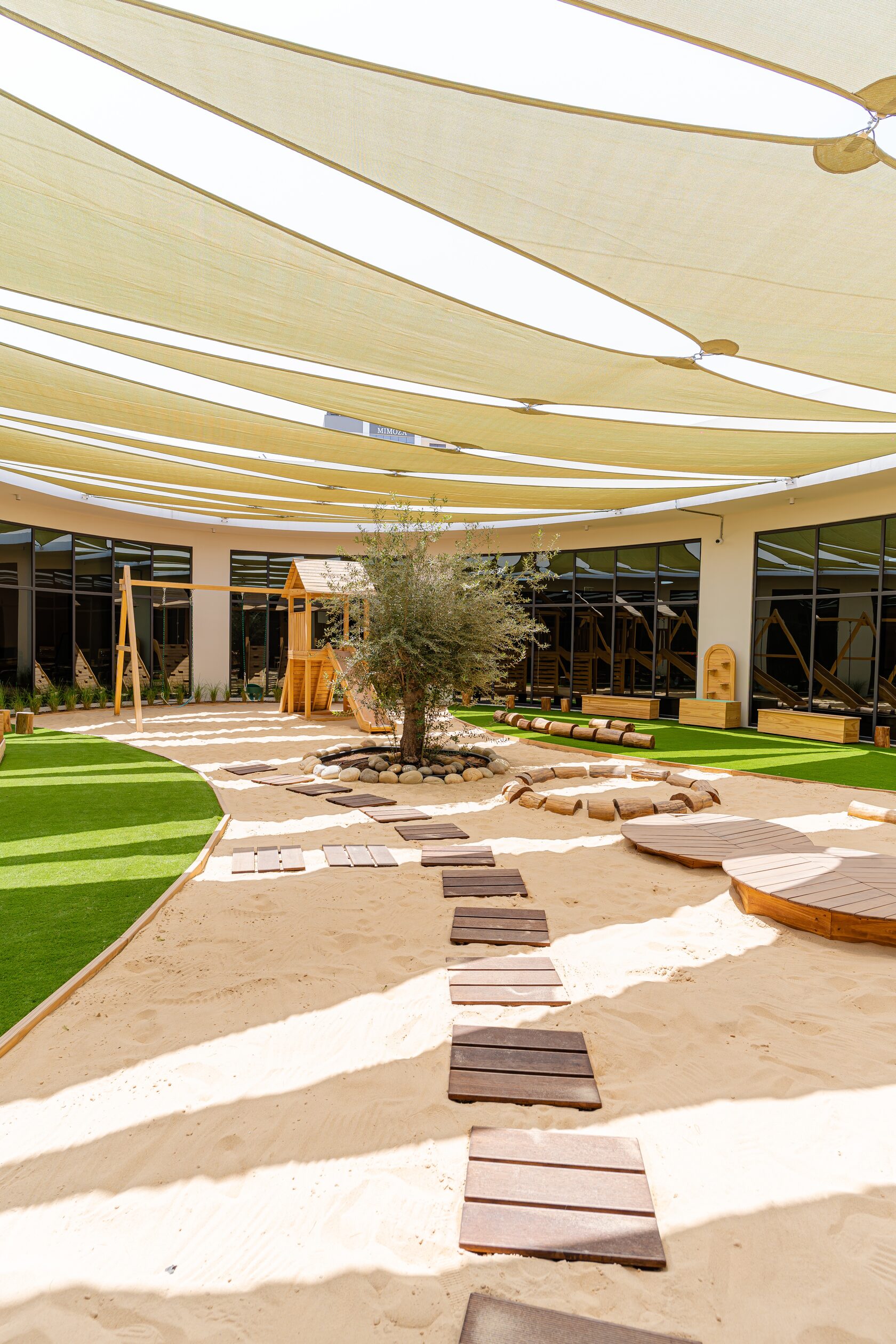Forest school inspired outdoor learning at Paddington Park nursery in Dubai