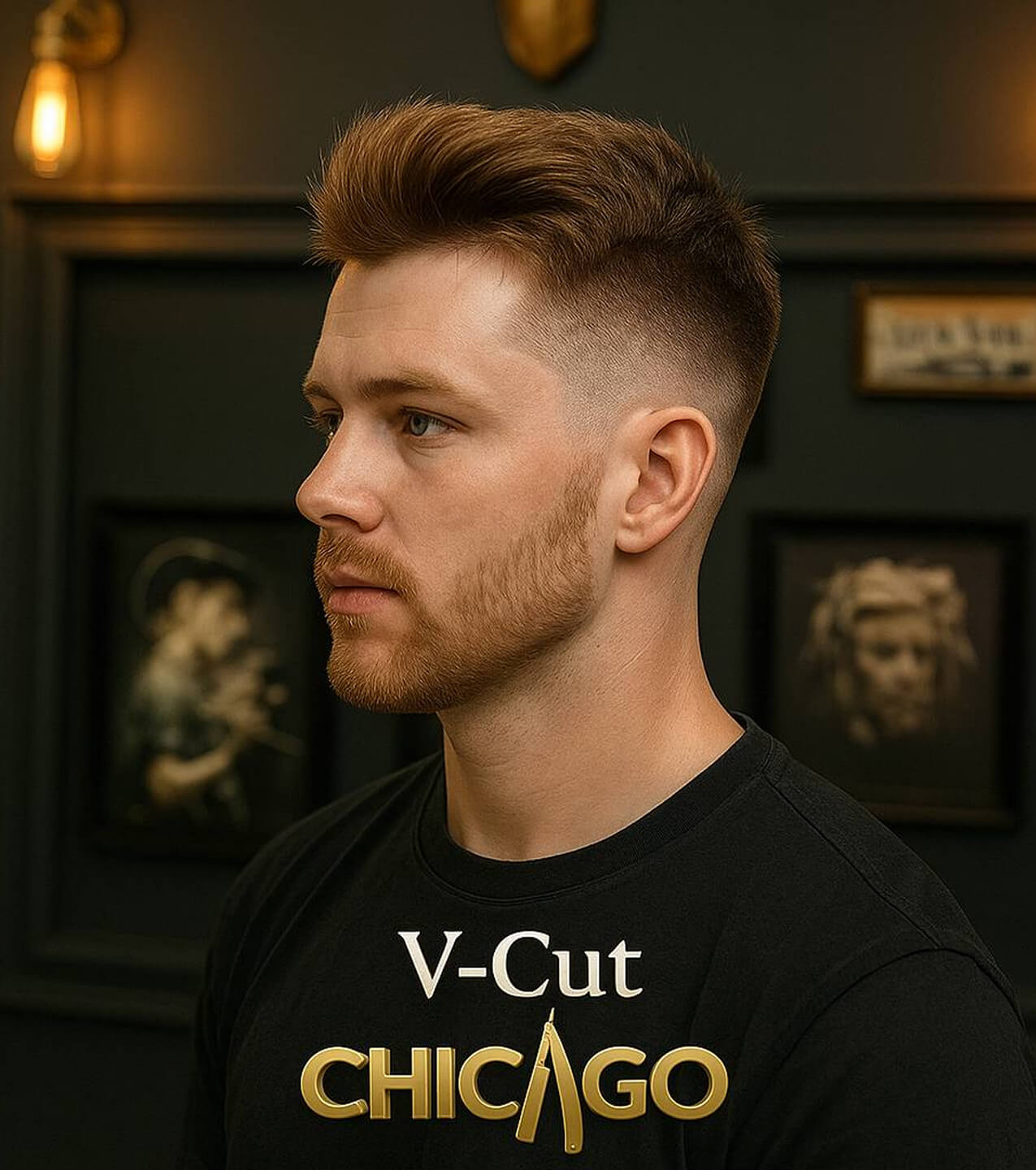 Стрижка V-Cut Fade — барбершоп CHICAGO, Екатеринбург