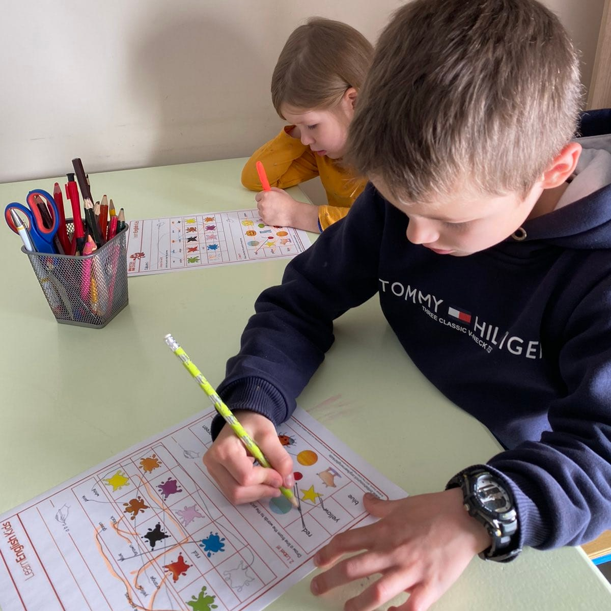 Child doing activities