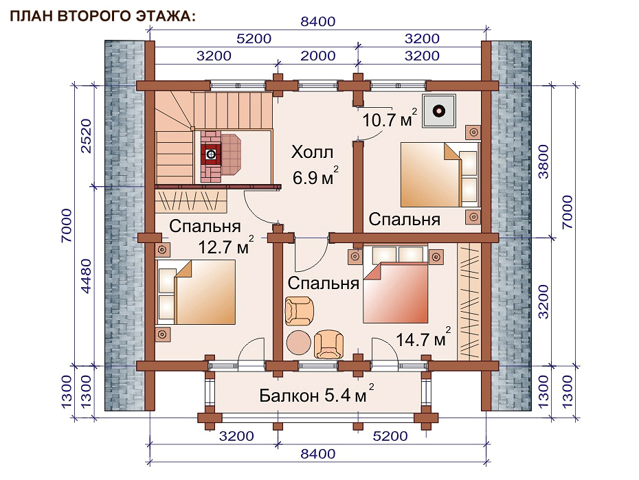 Двухэтажная баня с бильярдом проект