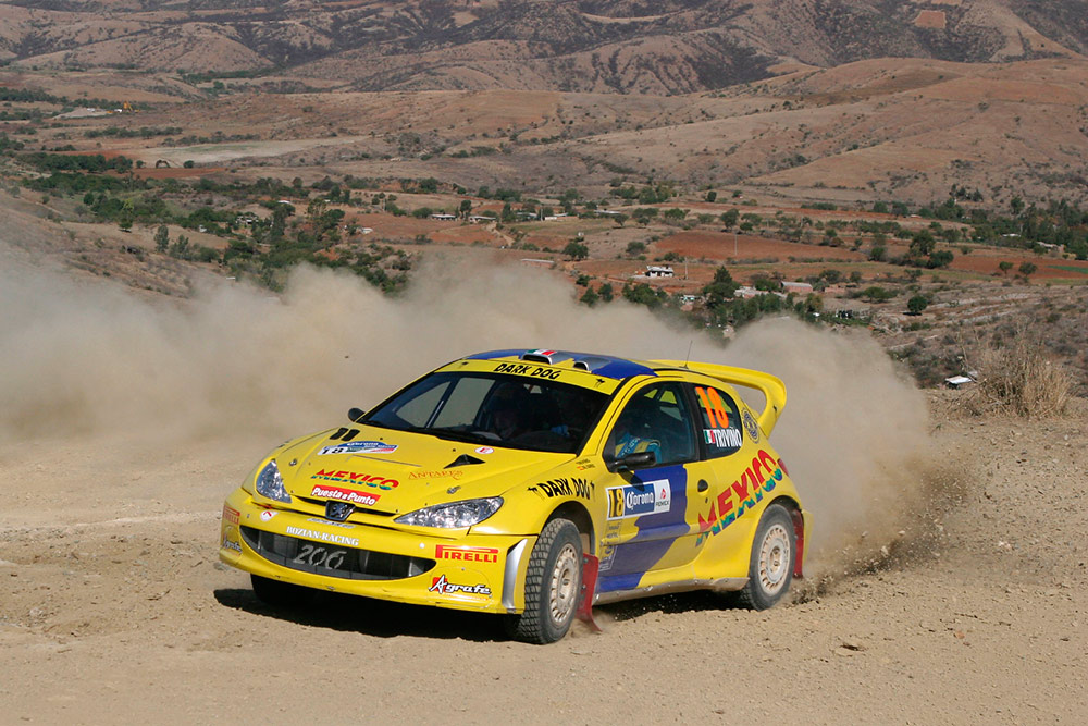 Рикардо Тривиньо и Карлос дель Баррио, Peugeot 206 WRC (3976 XR 69), ралли Мексика 2005