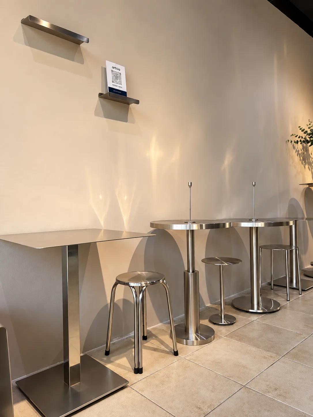 Metal products in the showroom