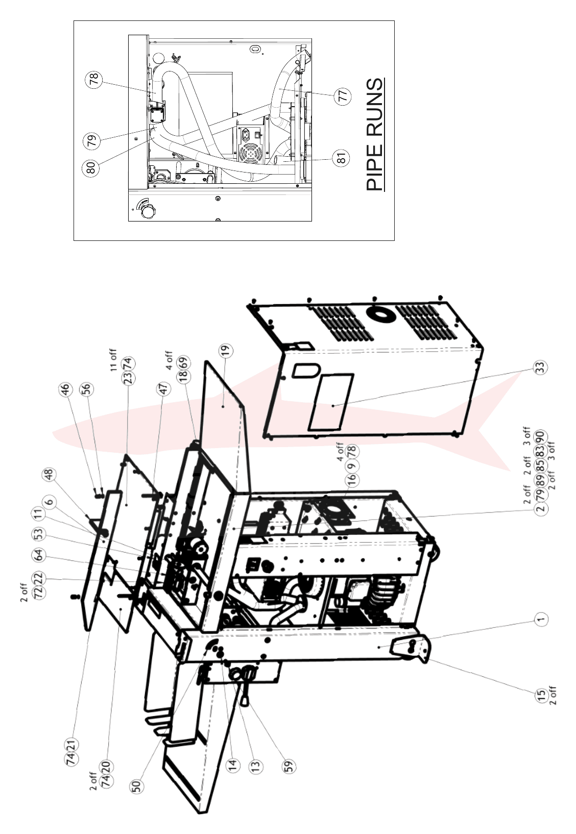Morgana AutoCreaser Pro 33A 750820S Final Assembly — схема деталей, Вид 2