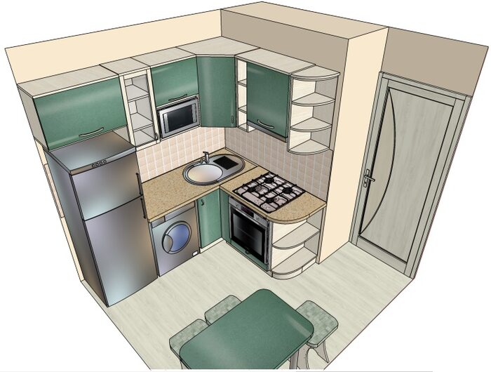 Как расположить мебель на кухне