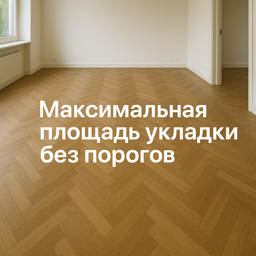 Какая максимальная площадь допустима при укладке паркетной доски единым полотном
