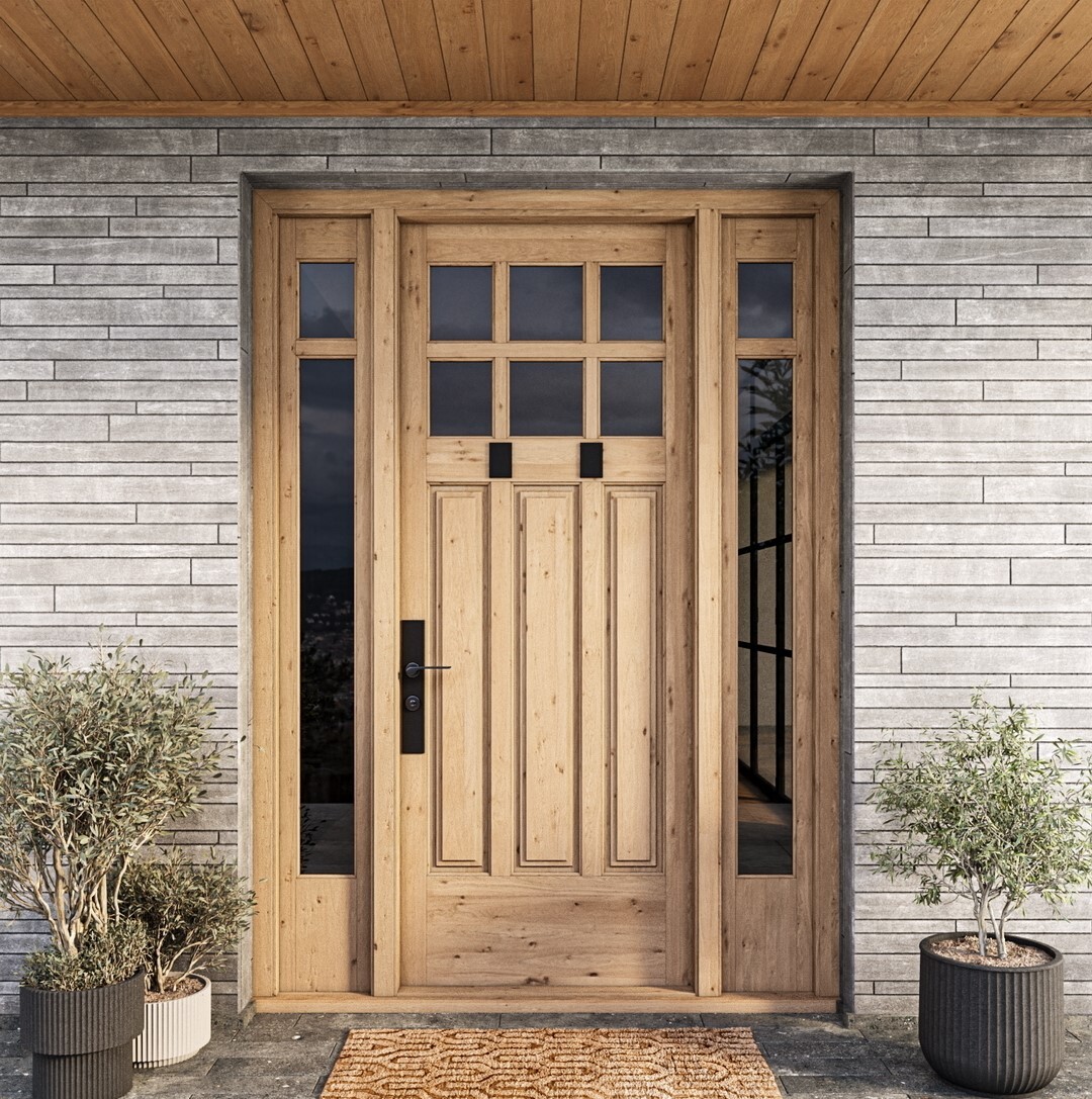 Входная дверь из массива с терморазрывом