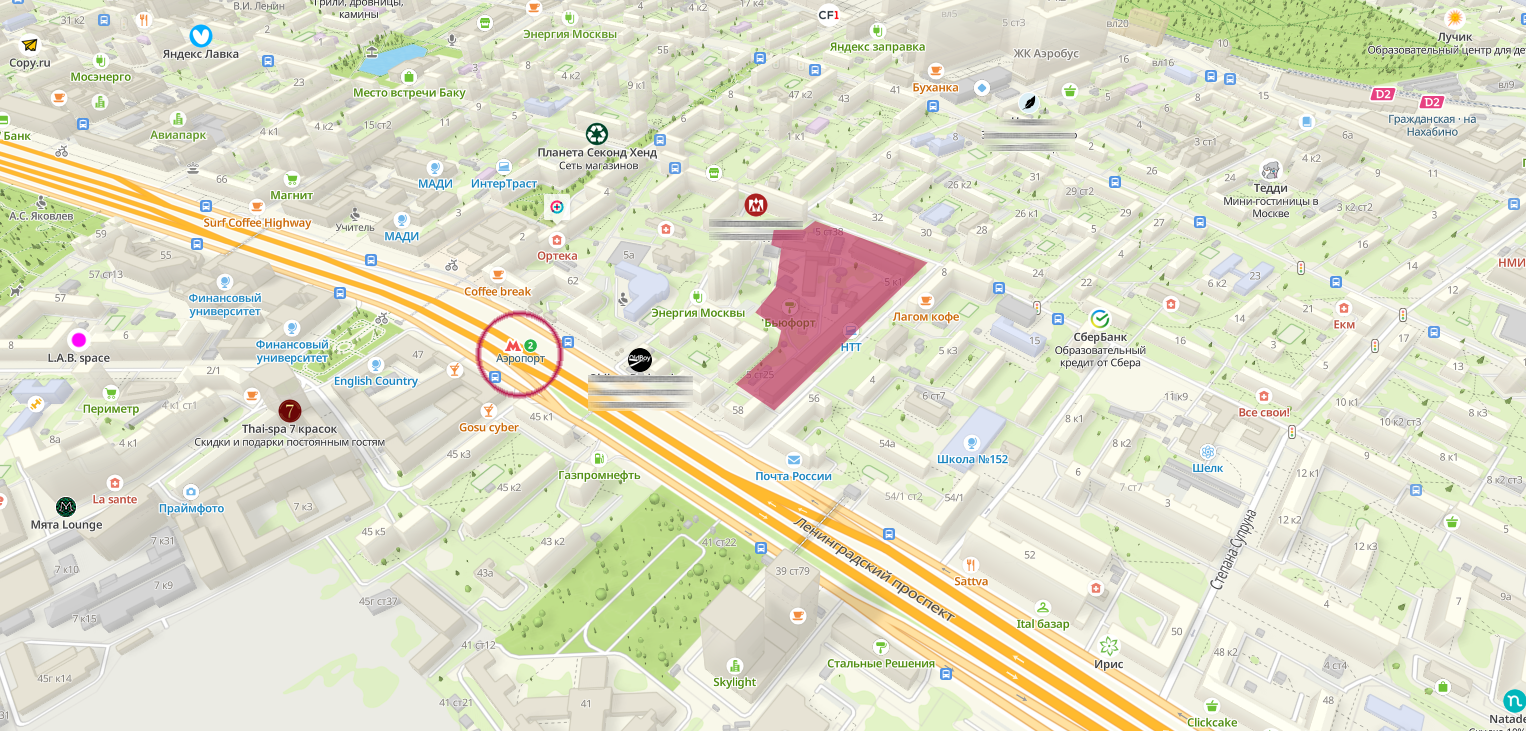 Пятно застройки ЖК Авиационный, 5