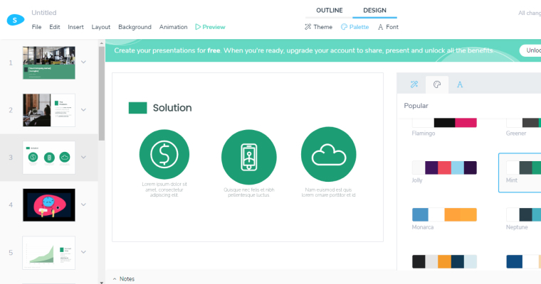 палитры Slidebean