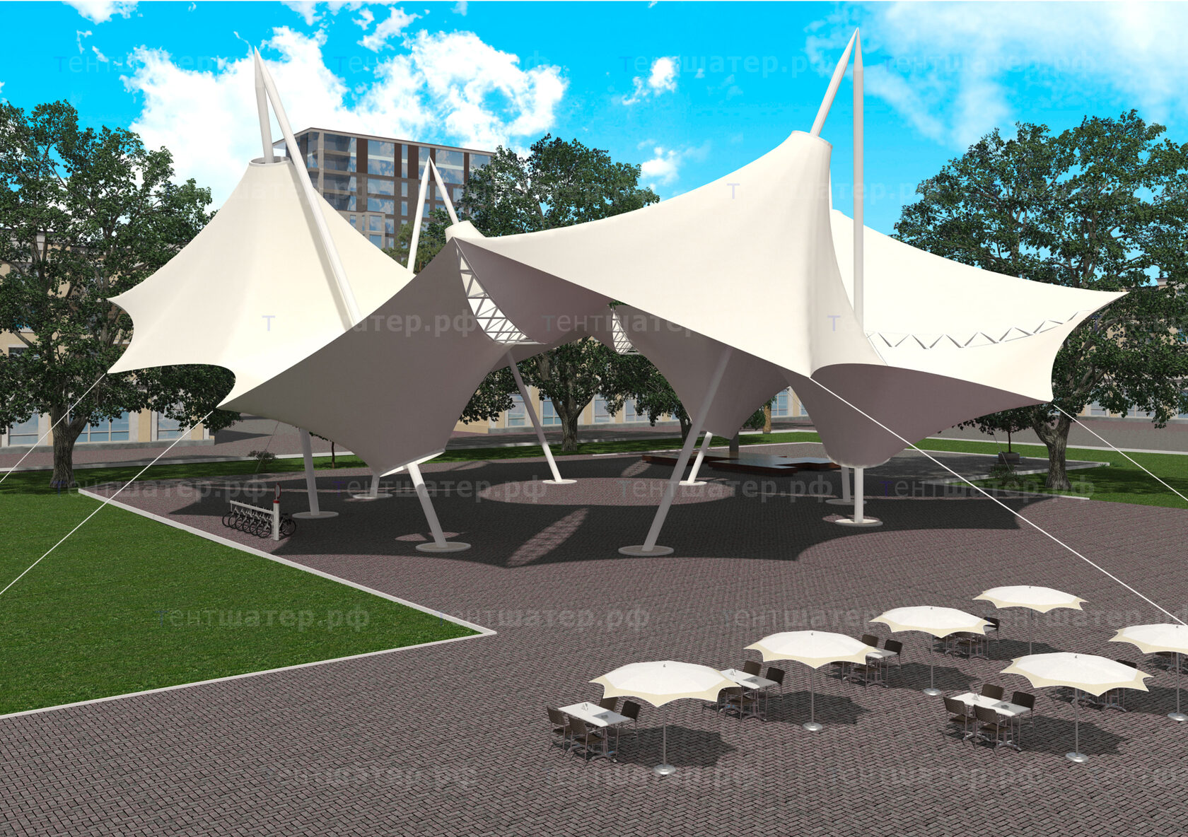ТентШатер.рф Двухэтажный 15x30