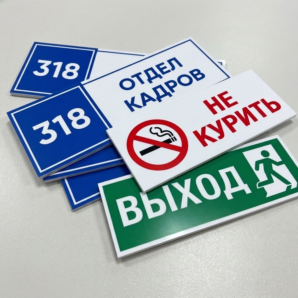 Таблички ПВХ для офиса