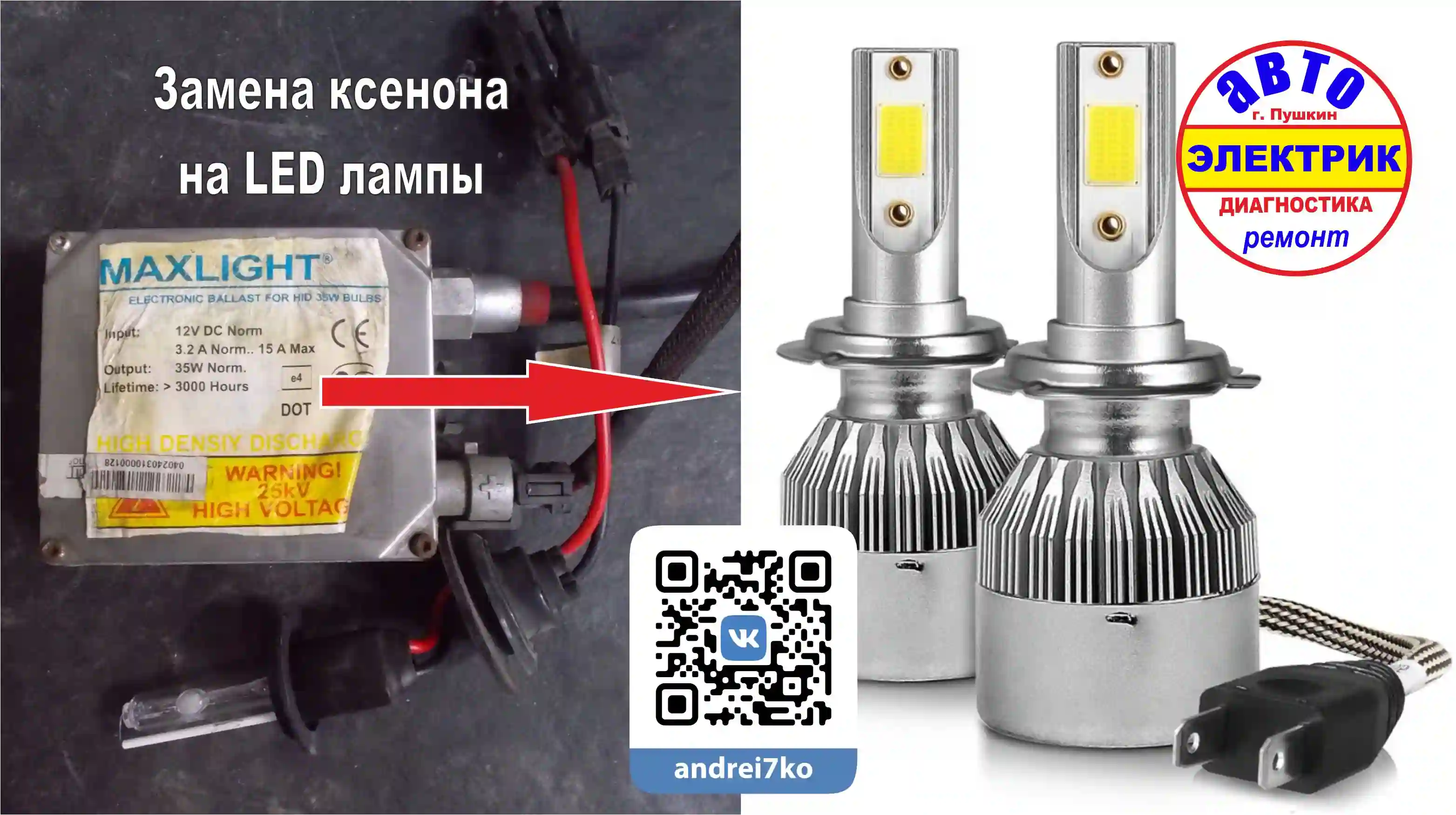 SSANG YONG ACTYON замена ламп H7 на LED