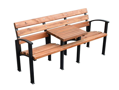 Скамейка со столиком посередине фото