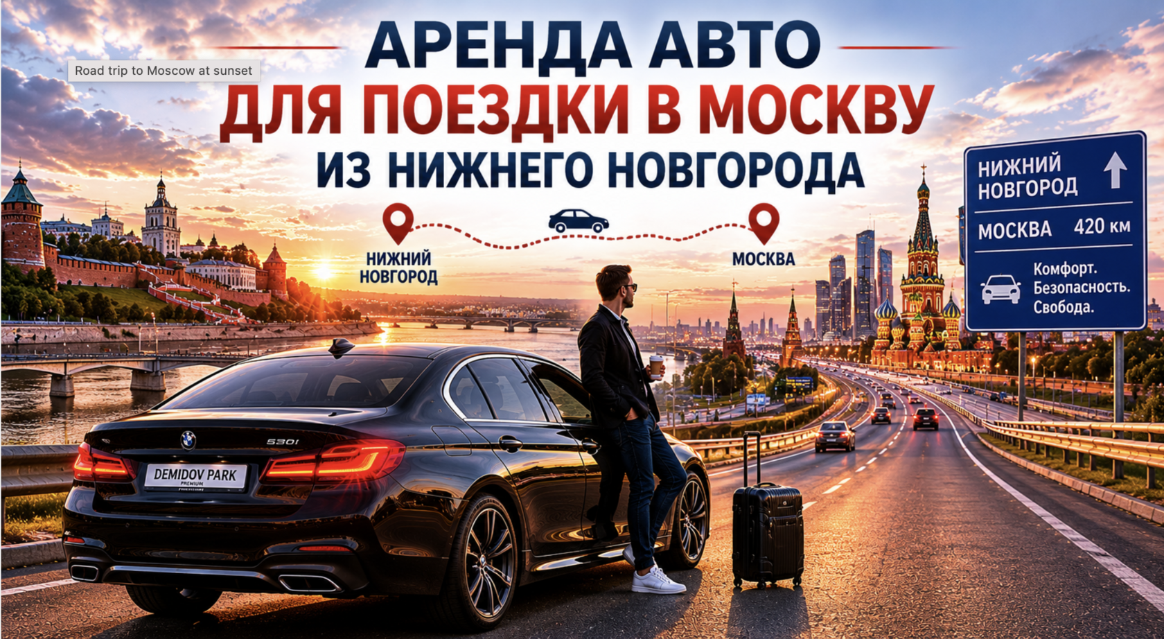 Аренда авто для поездки в Москву из Нижнего Новгорода | Демидов Парк
