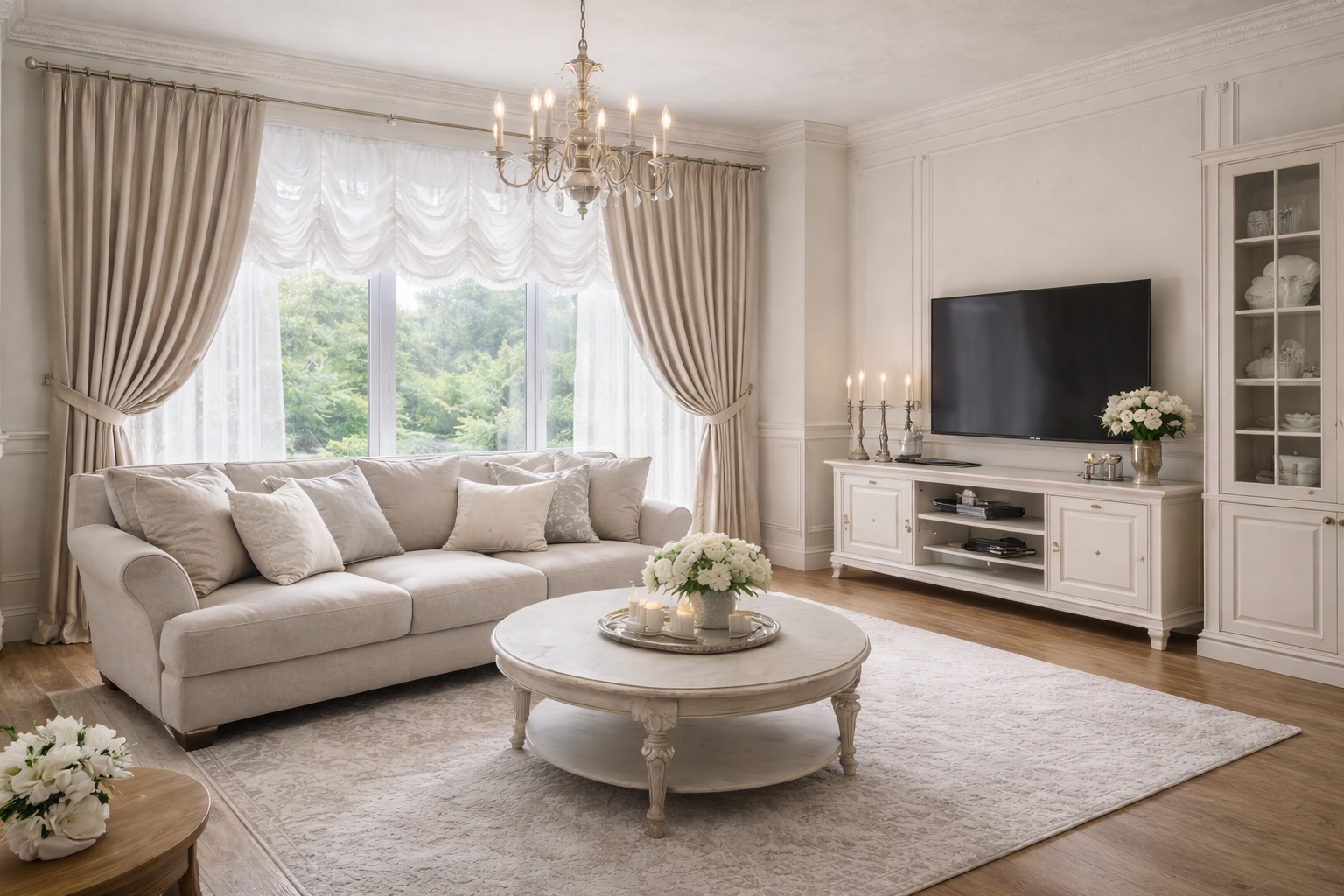 Ровная длина штор, аккуратный низ