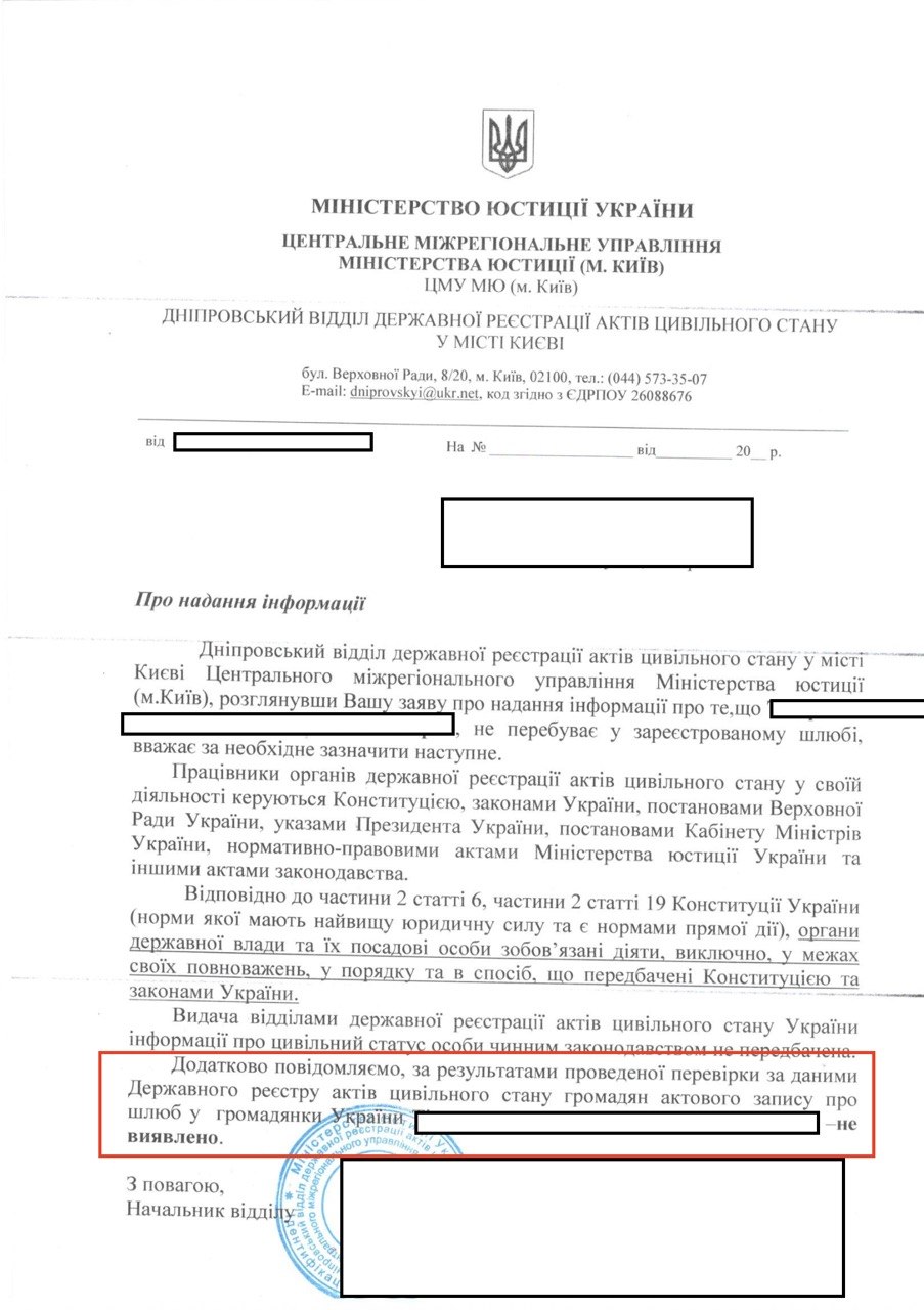 Довідка про неперебування у шлюбі з ДРАЦСу: офіційна відповідь з реєстру для шлюбу за кордоном