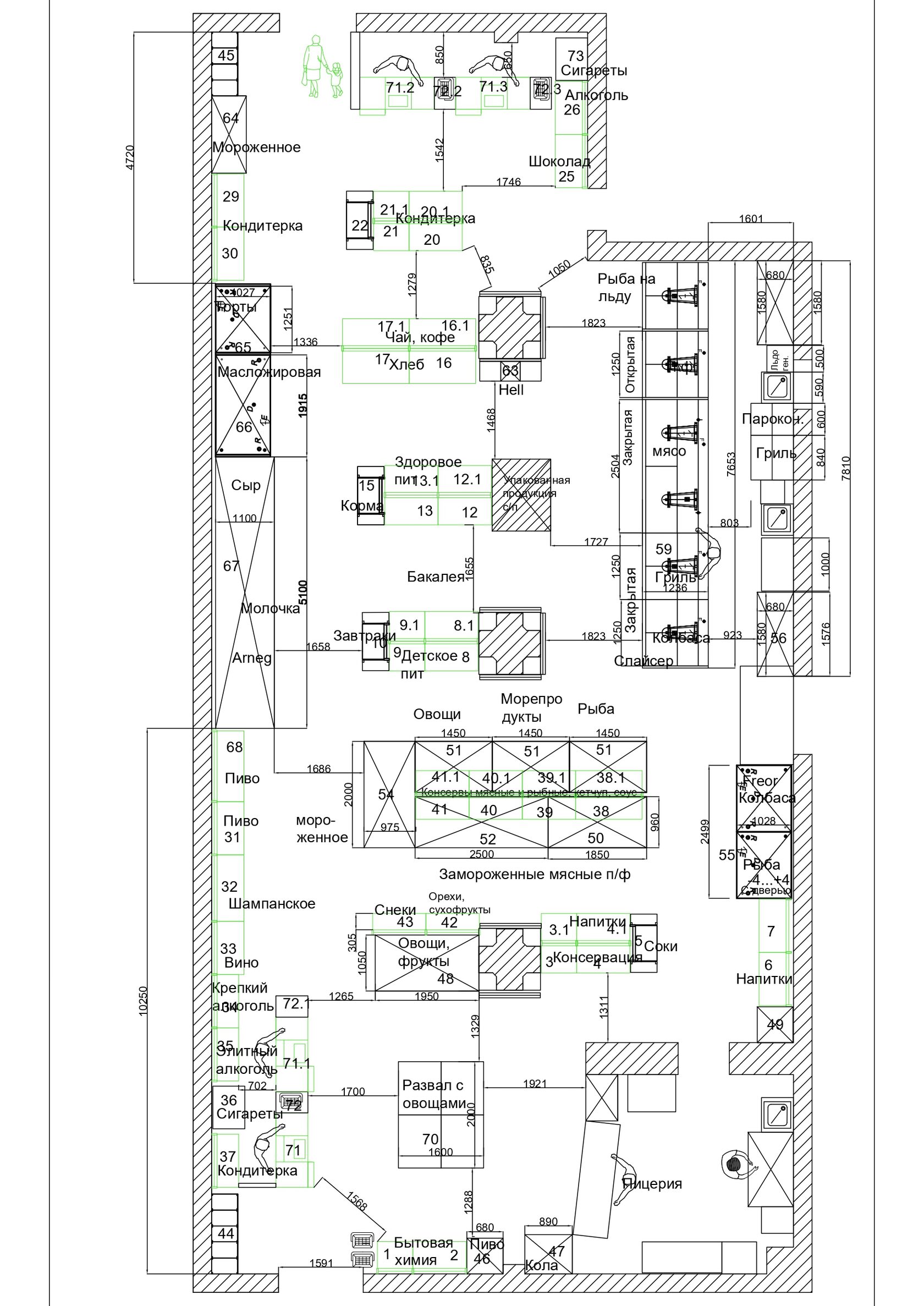 Заказать план расстановки торгового оборудования в Минске