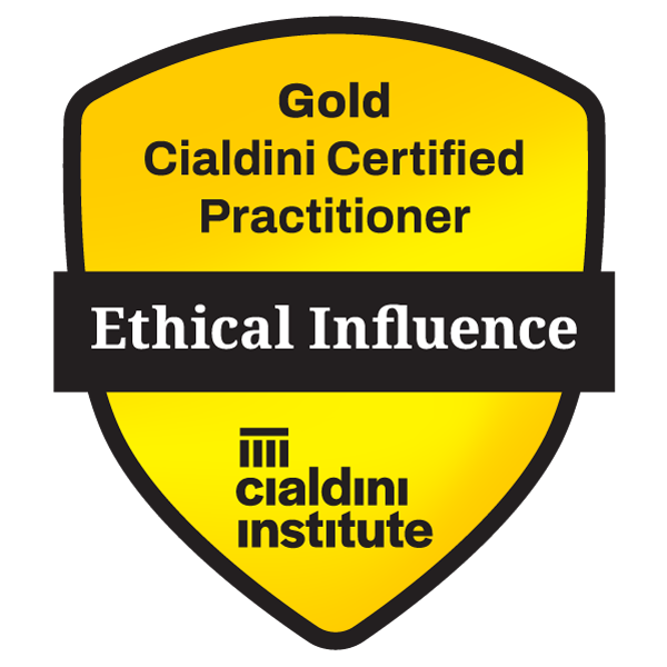 Gold Cialdini Certified Practitioner badge