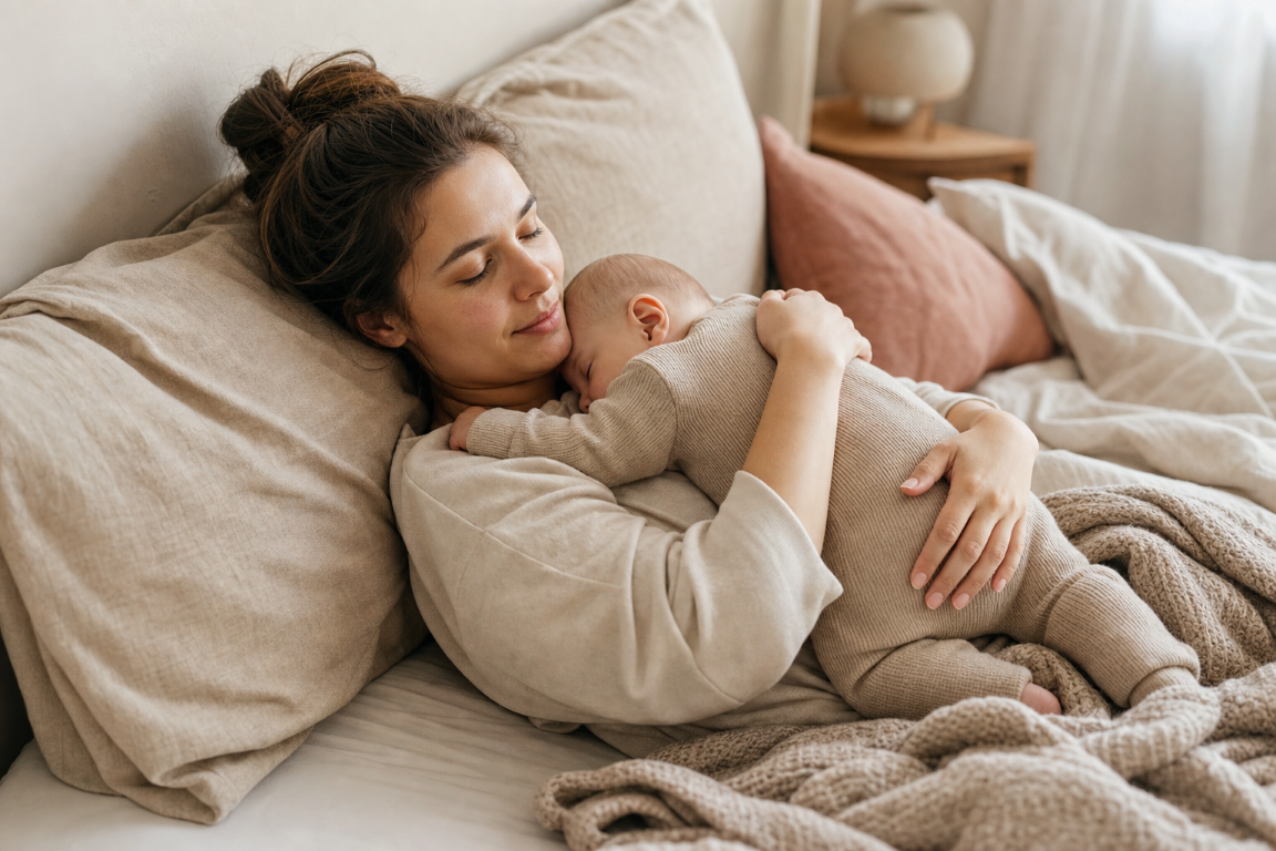 The baby turns away from the breast