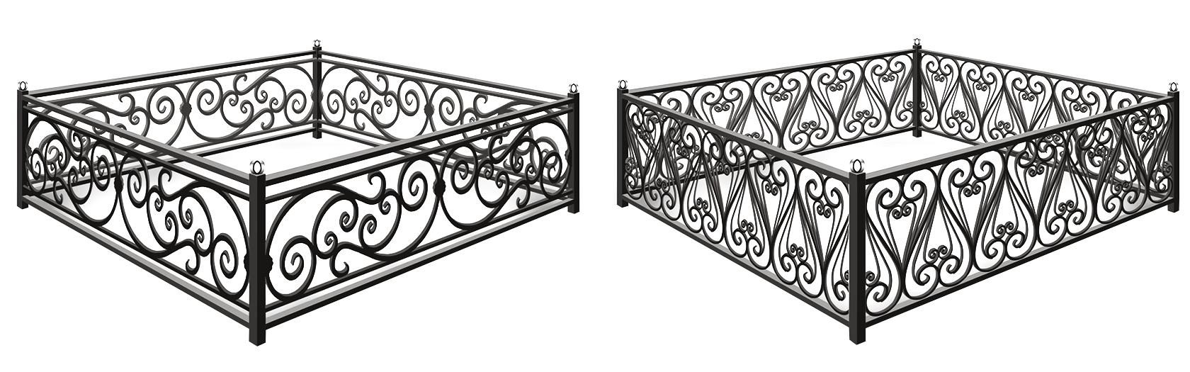 Образцы оградки для могилки