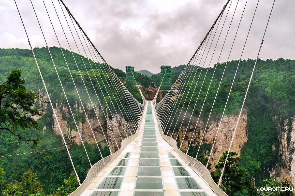 Трасса стеклянного моста Чжанцзяцзе, Китай